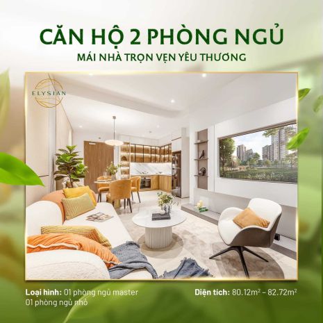 Căn hộ elysian quận 9, rổ hàng đa dạng các căn từ 1,2,3pn 6736722