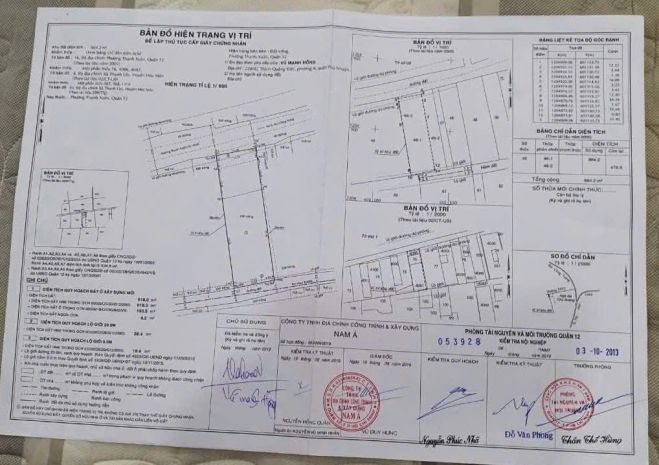 Bán lô đất 2 mặt tiền trước sau  thạnh xuân 52  q.12 6739436