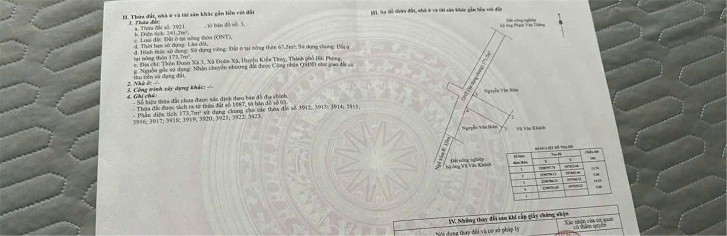 Bán đất đoàn xá, kiến thụy, hải phòng 6758190