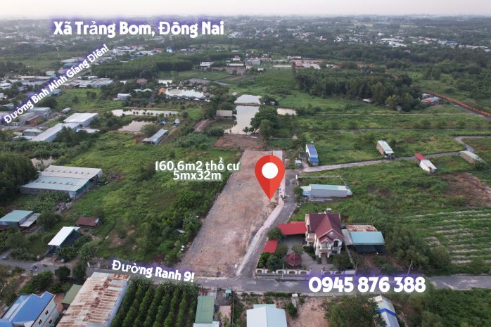 160 6m² thổ cư trảng bom cạnh kcn giang điền giá chỉ 1 3 tỷ 6758881