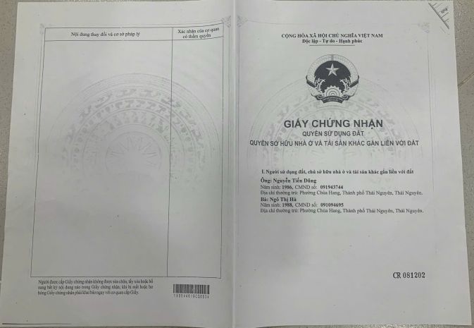 Chính chủ cần bán nhà đẹp  trung tâm tp. thái nguyên 6759537