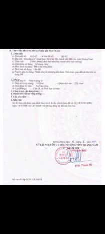 Chính chủ cần bán nhà tại trảng kèo - hội an - quảng nam 6759564