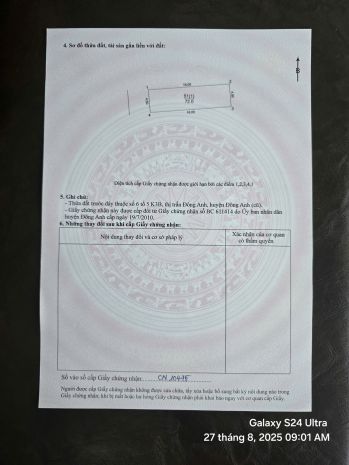 Bán đất thị trấn đông anh - 72m đất cửa hàng mới - ô tô 6763057