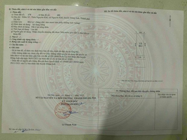 Bán đất đấu giá x5 nguyên khê đông anh - 88m - mặt đường 6763163