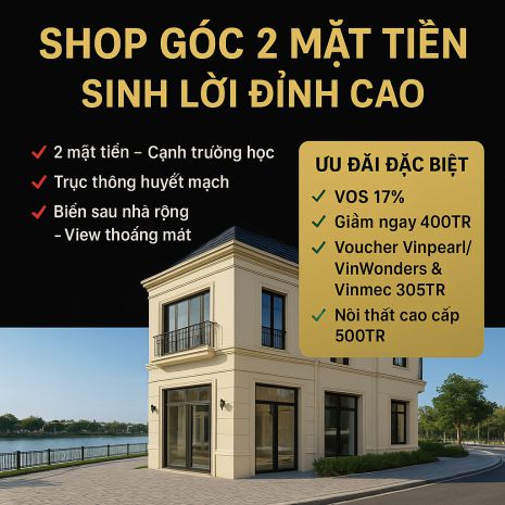 Bán shop góc 2 mặt tiền vị trí vàng, sinh lời đỉnh cao 6764242