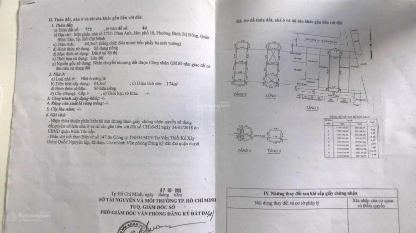 Bán nhà 3 lầu và kho sản xuất đường phan anh 321m2 giá 22,5 6766602
