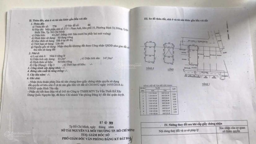 Bán nhà 3 lầu và kho sản xuất đường phan anh 321m2 giá 22,5 6766604