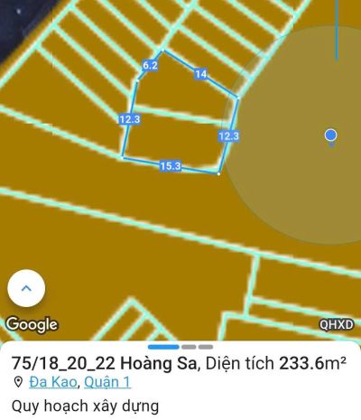 Chính chủ bán hxh hoàng sa, p.đa kao, q.1: dt 12x15m, giá 6780414