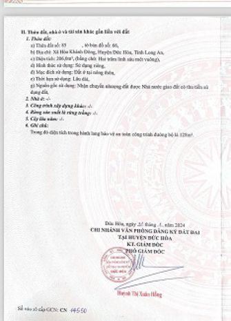 Cần bán đất ở nông thôn  xã hòa khánh đông, huyện đức hòa, 6783475