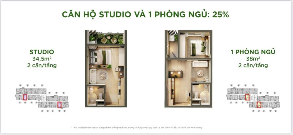Căn hộ 1 phòng ngủ 38m2 1pn 1wc sky retreat, quỹ hàng ưu 6792814