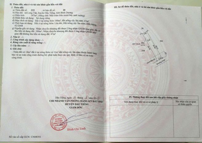 Chính chủ cần bán lô đất tiềm năng  vị trí đẹp  huyện dầu 6793093