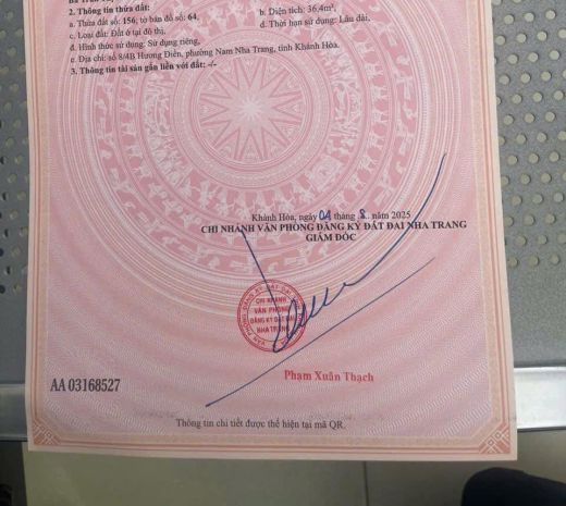 Bán nhanh nhà nát  hẻm oto hương điền, phước hải, nha trang 6793182