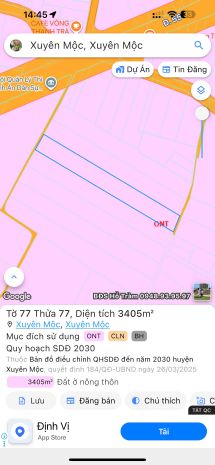 Chính chủ cần bán đất chính chủ  xã xuyên mộc, huyện xuyên 6798442