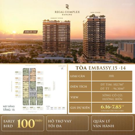 Căn hộ 6 sao giữa trung tâm đà nẵng  giá chỉ từ 5,8 tỷ. 6801682