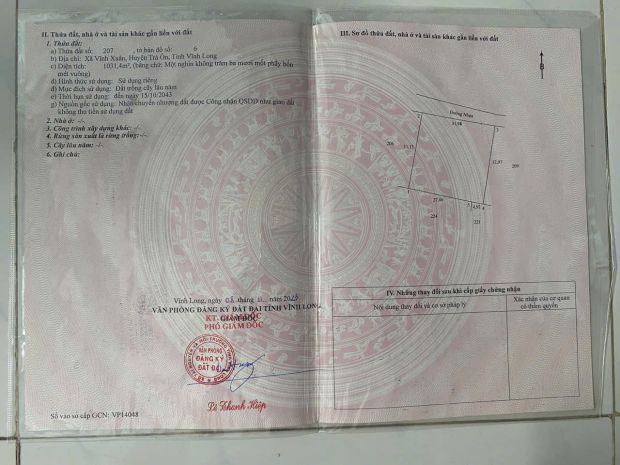 Bán đất có nhà kiên cố chắc chăn, xã vĩnh xuân, huyện trà 6802233