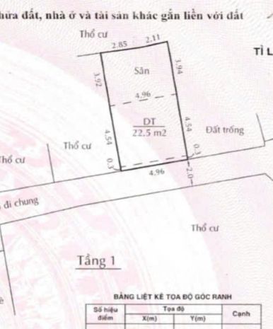 Bán đất thổ cư hẻm huỳnh tấn phát, nhà bè: 45m2, sổ hồng, 6803808