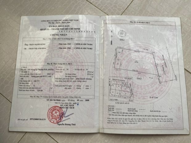 Chính chủ bán mặt tiền lý thường kiệt, p.15, q.11: 11.9 x 6806780