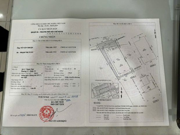 Chính chủ bán hxh hòa hưng, p.12, q.10: 11 x 20m, mặt 6806955