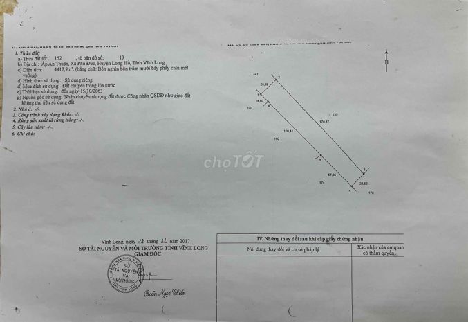 Chính chủ bán 6706m2 đất trồng sầu riêng thái đã cho trái 6807022