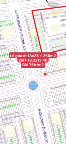 Đất chính chủ - thổ cư 100  - góc 2 mặt tiền đường nguyễn 6807374
