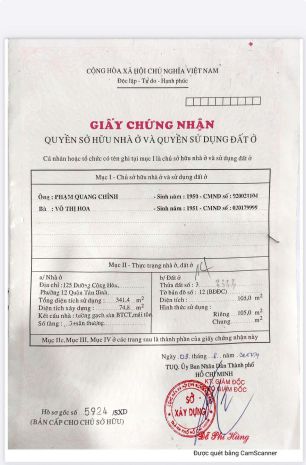 Chính chủ bán mặt tiền cộng hòa, p.12, tân bình: 6807653