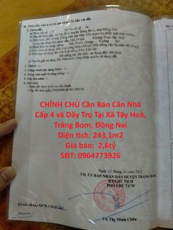 Vị trí đẹp - giá tốt -chính chủ cần bán căn nhà cấp 4 và 6817211
