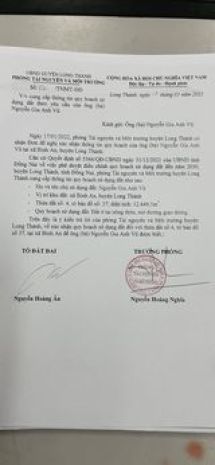 Bán đất bình sơn long thành đường cầu mên 1000m2 giá 8,7 ty 6819174