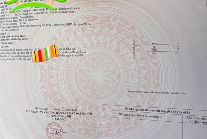 Bán 96m đất sơn du, nguyên khê - ô tô tránh - cách đường 6825386