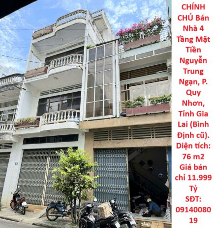 Chính chủ bán nhà 4 tầng mặt tiền nguyễn trung ngạn, p. quy 6825984