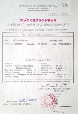 Bán nhà mặt tiền 129 bis lý chính thắng, xuân hòa 6828939