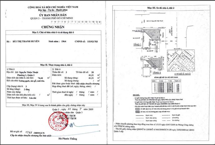 Bán nhà mặt tiền 213 nguyễn thiện thuật, phường 1 , quận 3 6830887