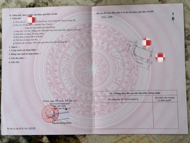3.x tỷ 145,9m2 lô góc suối rồng đồ sơn zalo 0567222555 6833644