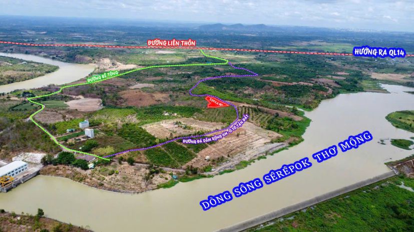 Hòa phú- buôn ma thuột- đắk lắk dt hơn 5 sào view sông 6834005