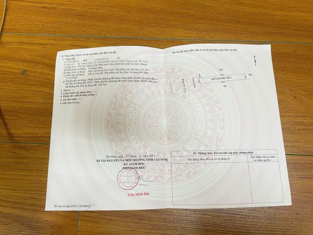 Bán đất ấp thanh hoà, xã thanh điền, châu thành, tây ninh 6836812