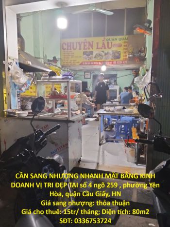 Cần sang nhượng nhanh mặt bằng kinh doanh vị tri đẹp tại 6839377