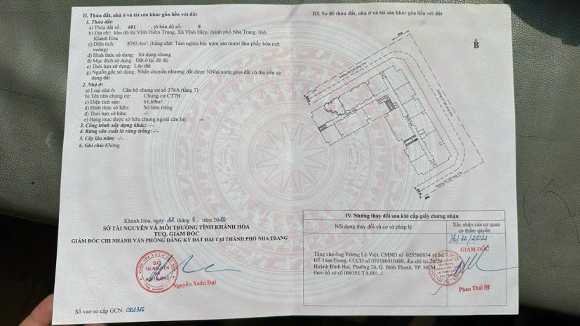 Căn hộ ct7  vĩnh điềm trung, nha trang  dọn vào ở ngay 6842953