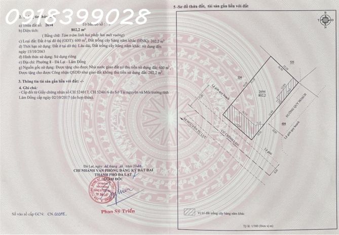 Chính chủ bán đất đà lạt 6845277