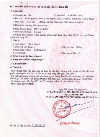Bán nhà hẻm xe hơi 114 nguyễn cảnh dị, tân sơn nhất 6853163