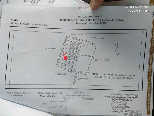 620 triệu - 58.9m2 hòa nghĩa, dương kinh zalo 0567222555 6853168