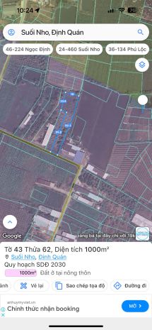 Lô đất 1000m² ngang 10m, sổ hồng riêng, đường 3m, gần 6854069