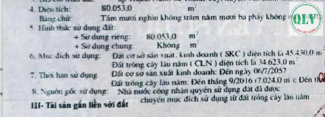 Bán đất công nghiệp giá tốt 80.053m2 đã có chủ trương 6856789