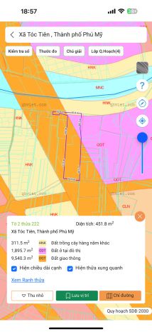 Bán đất phú mỹ tóc tiên 6861592