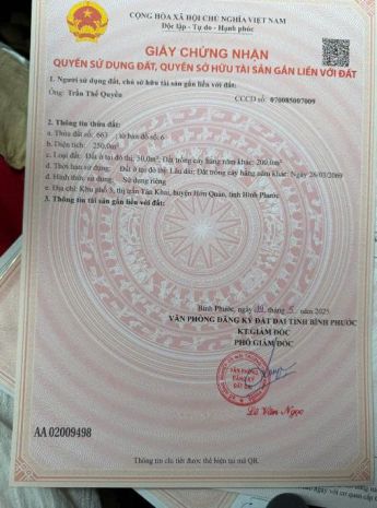 Hót - cần bán lô đất khu phố 3 - huyện hớn quản - tỉnh 6862949