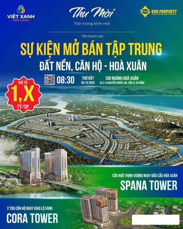 Sự kiện mở bán tập trung  đất nền  căn hộ hòa xuân 6870930