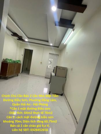 Chính chủ cần bán 2 căn nhà mặt tiền đường kiều sơn, phường 6872242