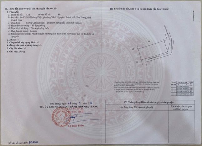 Bán lô đất ven biển hiếm hoi  hẻm dã tượng thông hoàng diệu 6874655