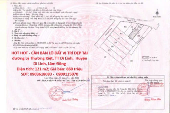 Hot hot - cần bán lô đất vị trí đẹp tại đường lý thường 6876415