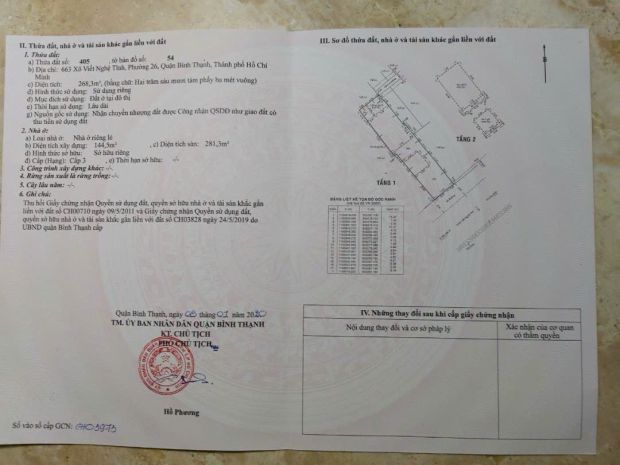 Chính chủ bán mặt tiền xô viết nghệ tĩnh, p.26, bình thạnh: 6881095