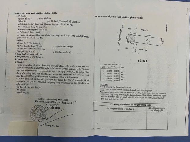 Chính chủ bán mặt tiền tân canh, p1, tân bình: 4x18.8m, 6881142