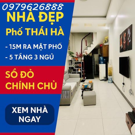 Nhà phố thái hà - trung tâm đống đa  5 tầng  thoáng trước 6886654